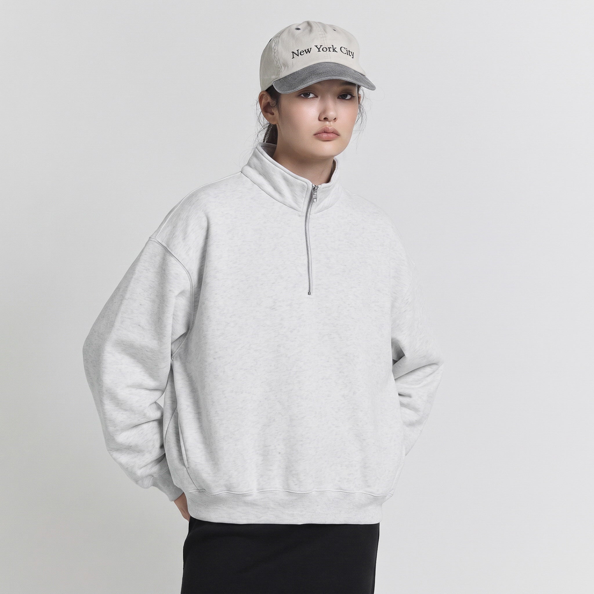 Volume Sweat Stand Collar Pullover