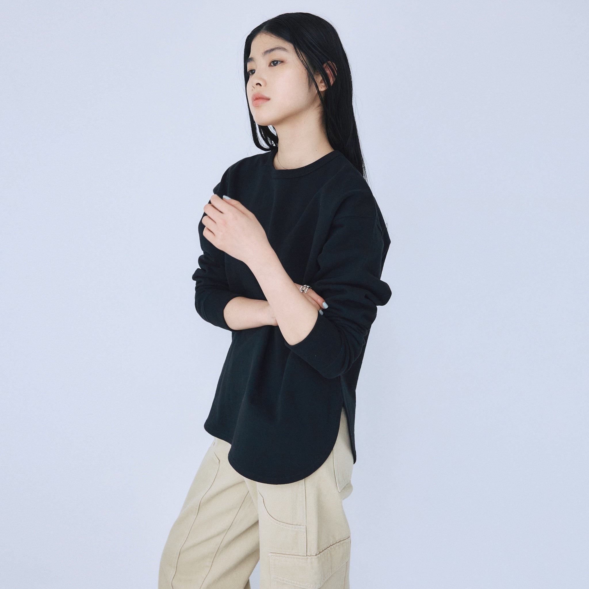 Heavy OZ Sweat round hem pullover
