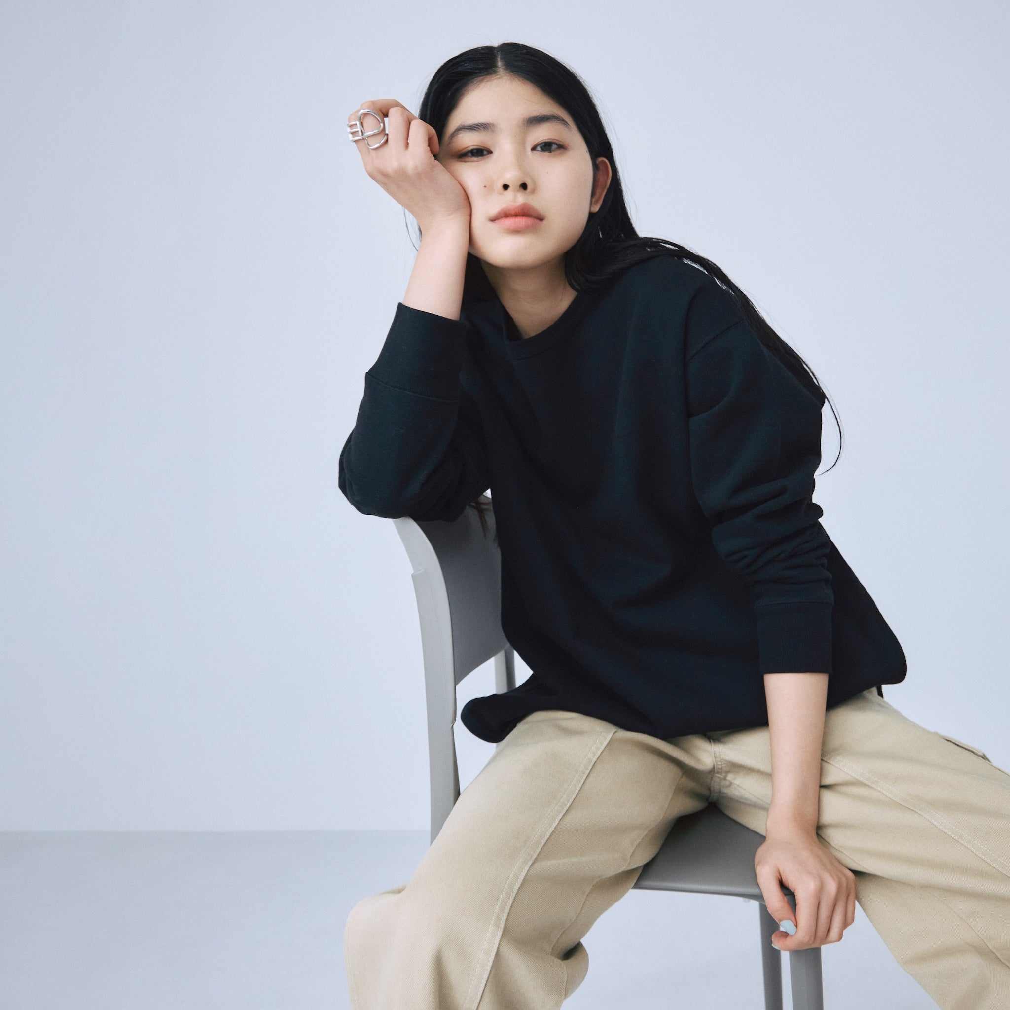 Heavy OZ Sweat round hem pullover