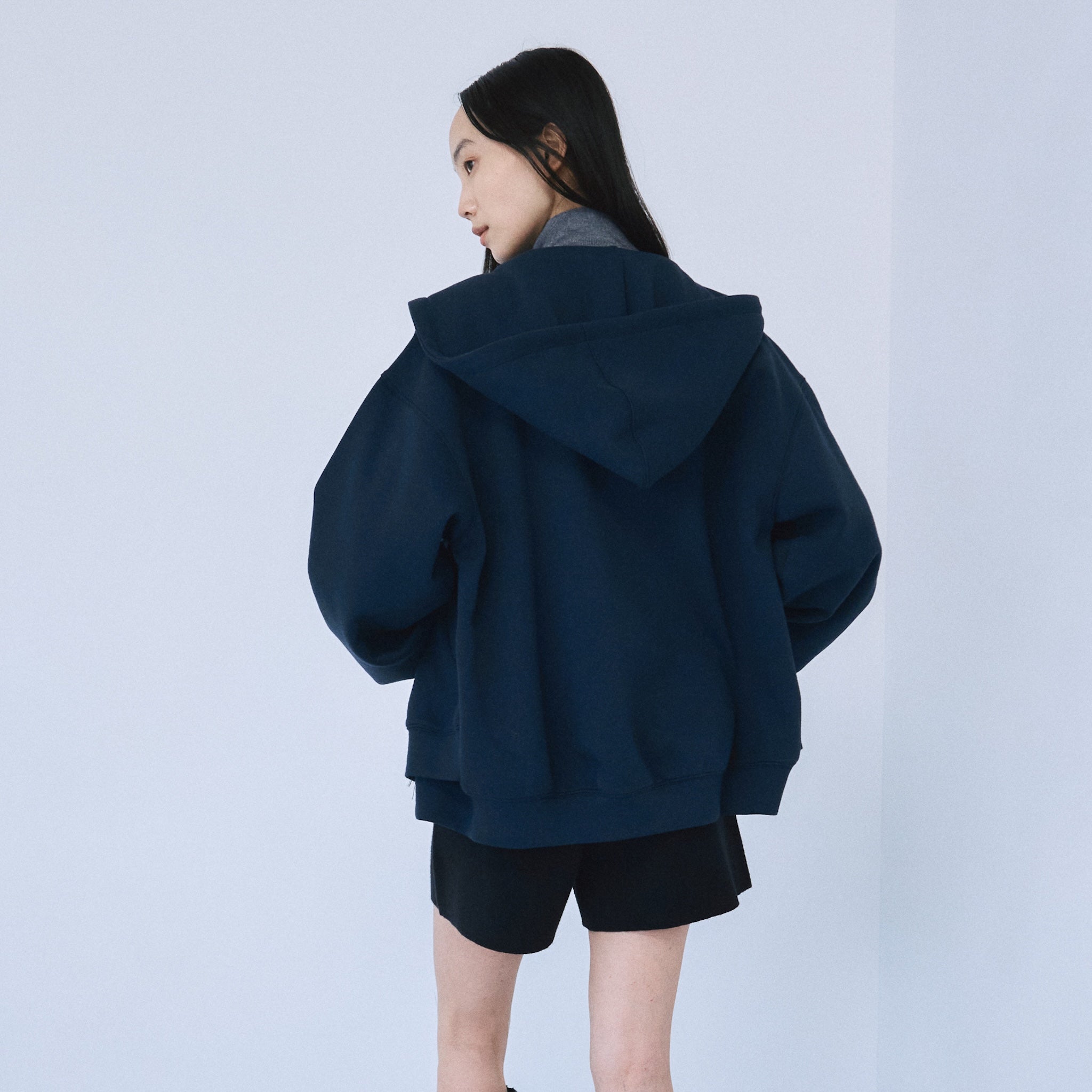 Softポンチレイヤードパーカー