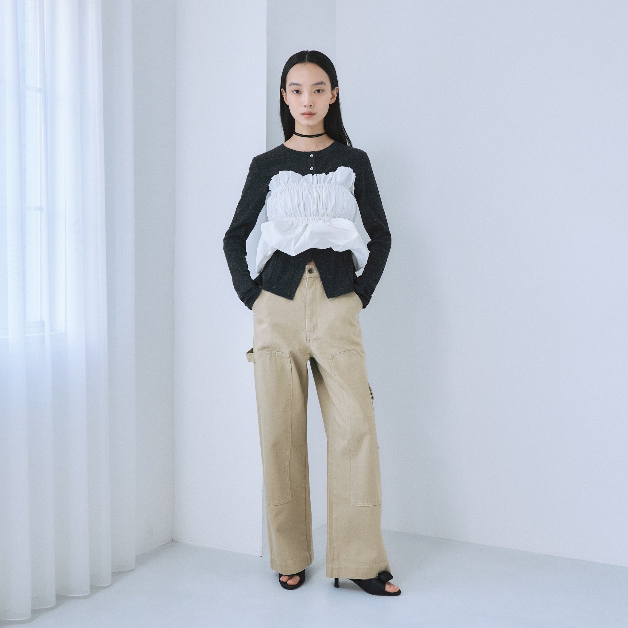 Knee Patch Loose Cargo Pants