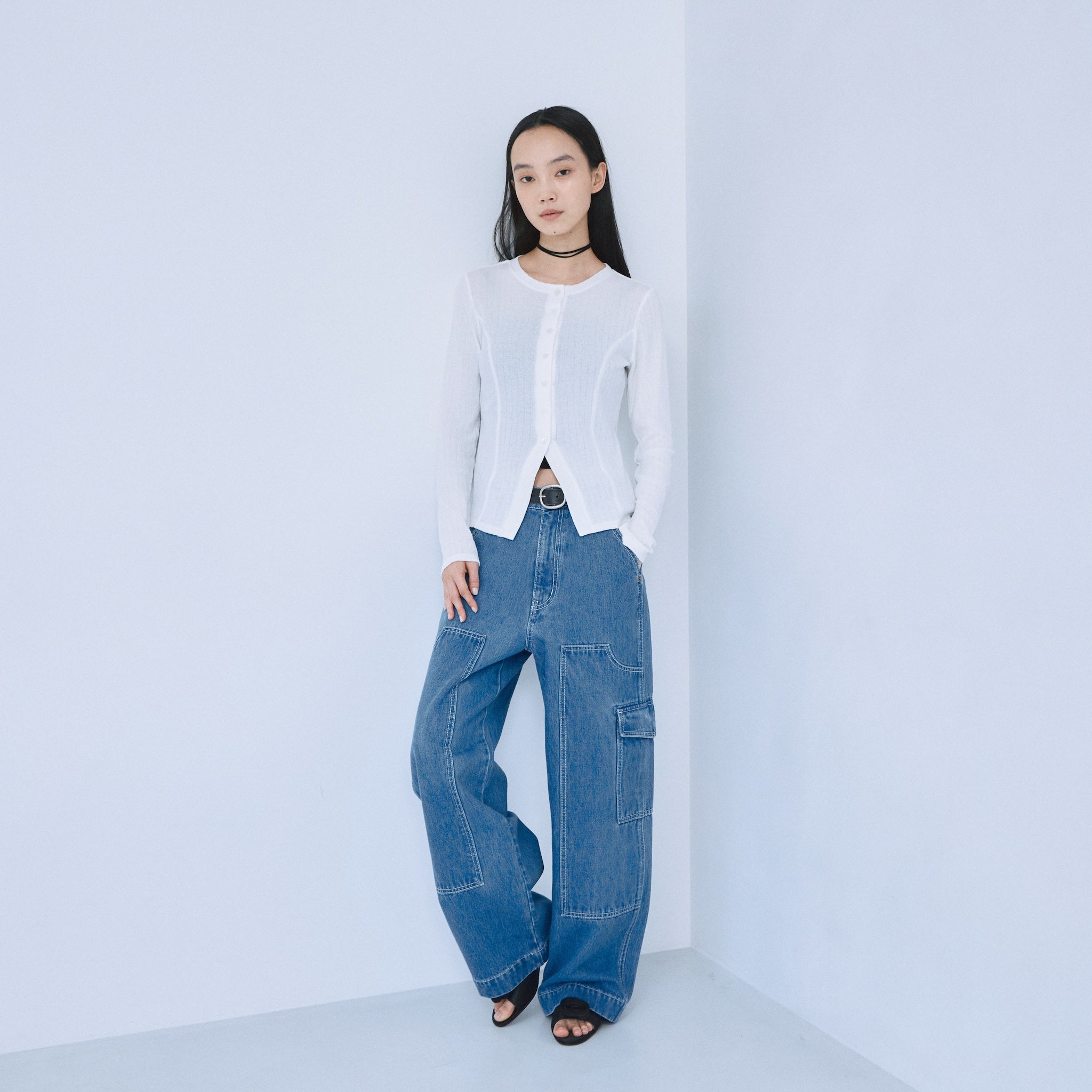 Knee Patch Loose Cargo Pants