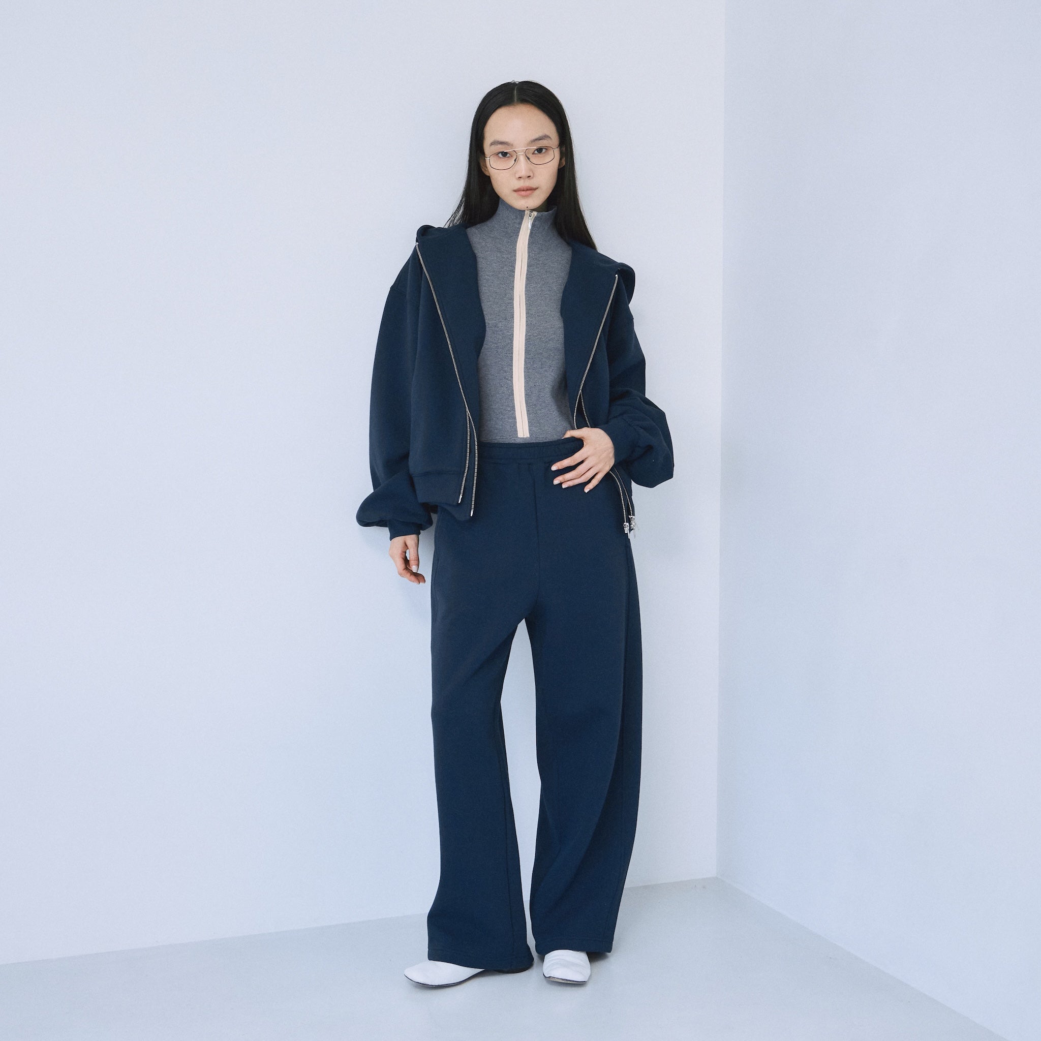 Softポンチバレルレッグパンツ