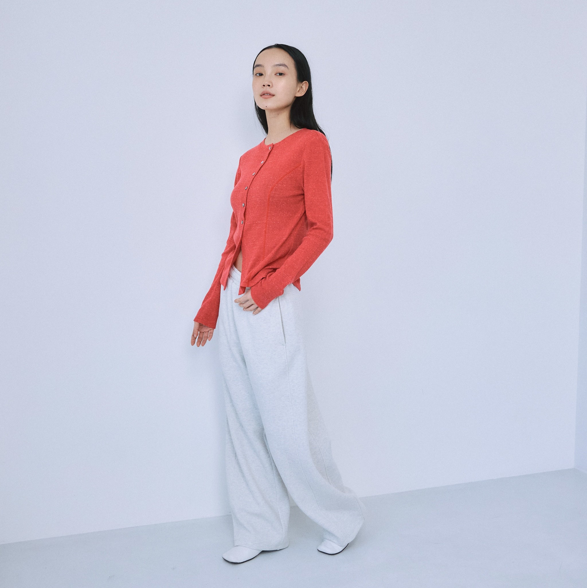 Softポンチバレルレッグパンツ