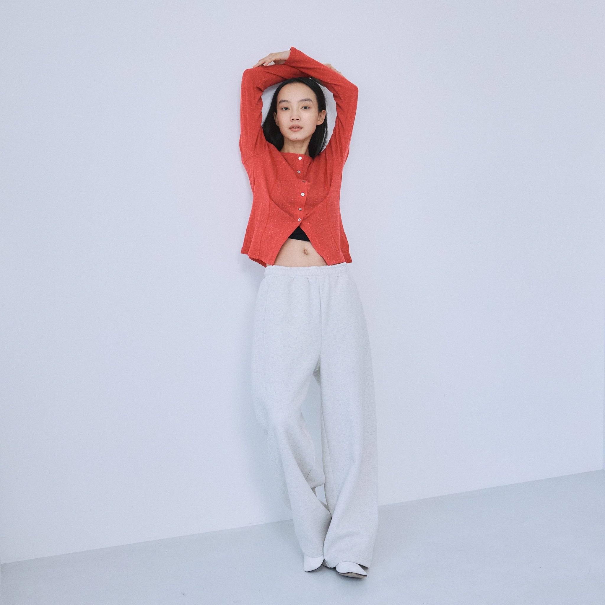 Softポンチバレルレッグパンツ