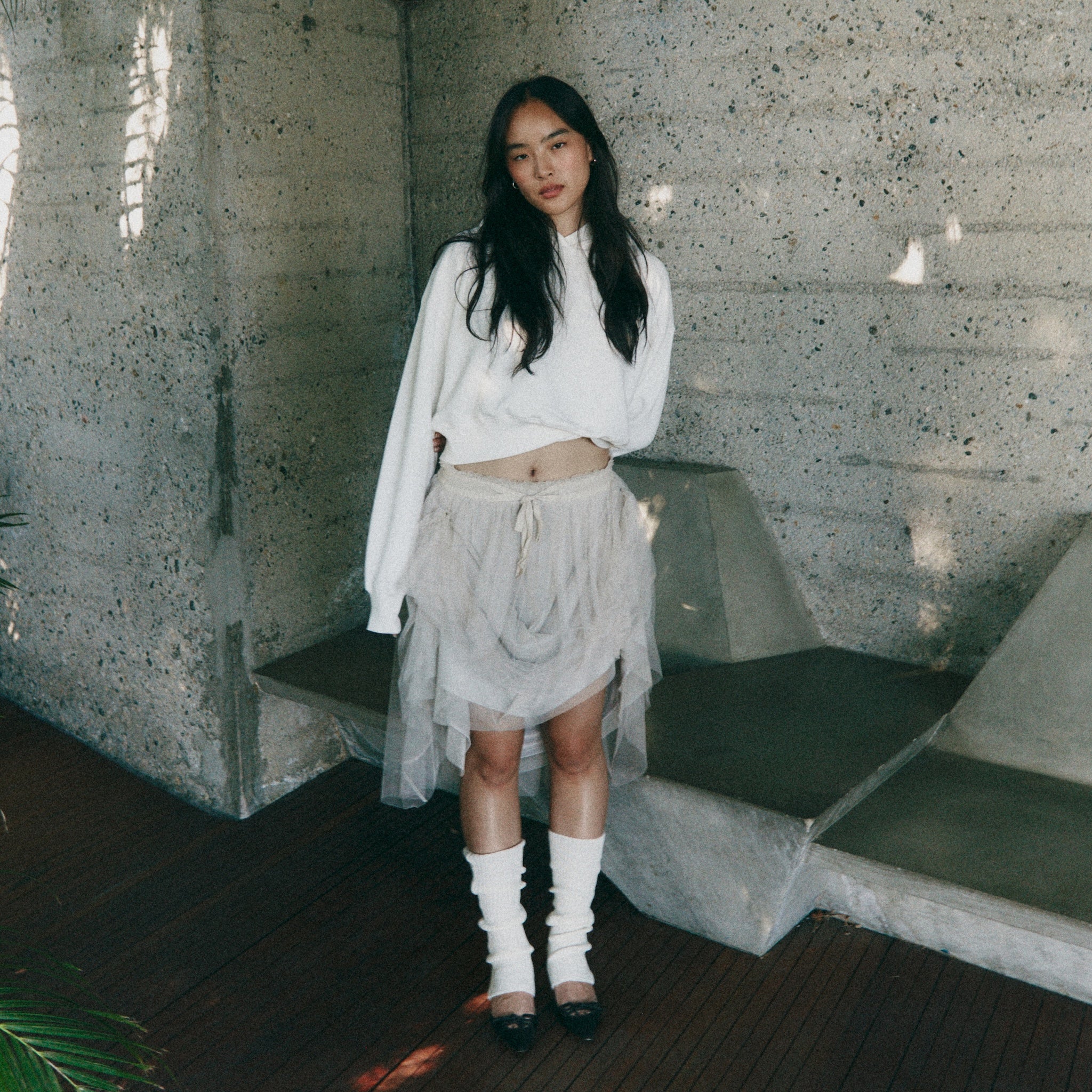 Volume Sweat Short Hoodie Pullover