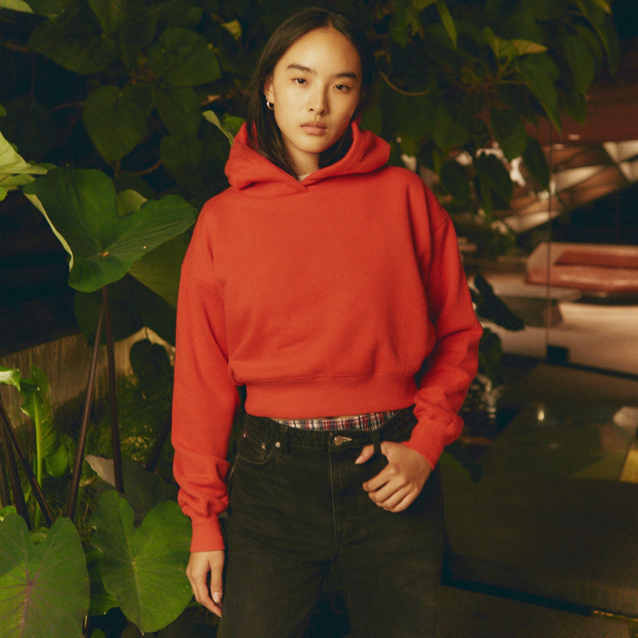 Volume Sweat Short Hoodie Pullover