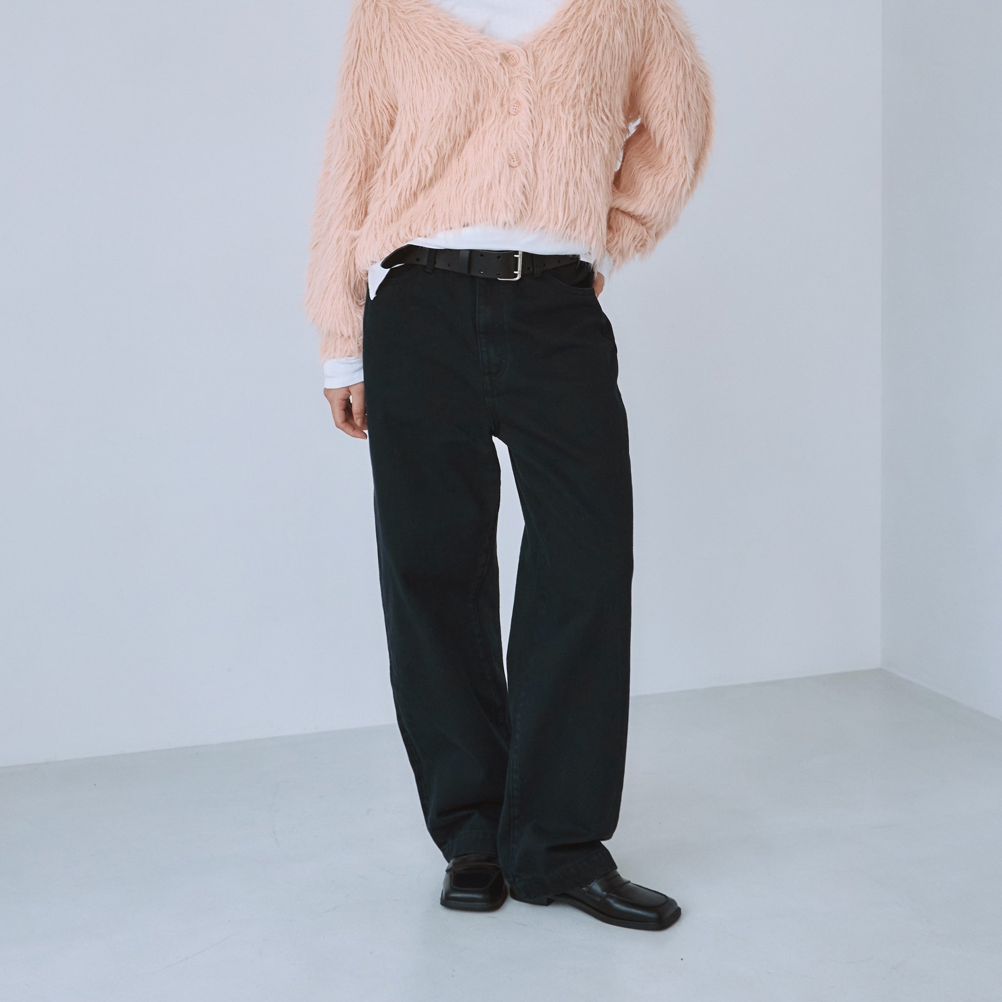 Over-waist wide denim SRN05