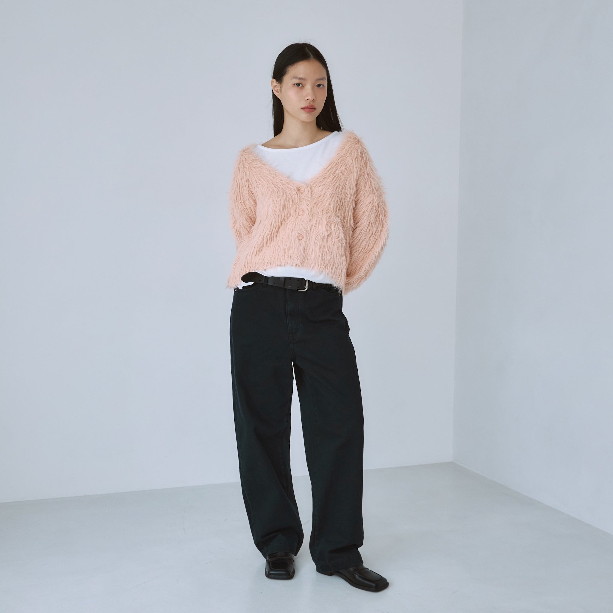 Over-waist wide denim SRN05