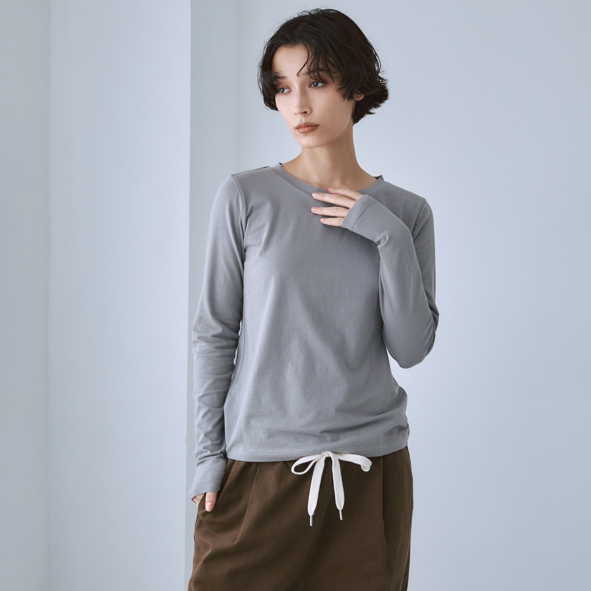 Stretch Light Cotton Long Sleeve