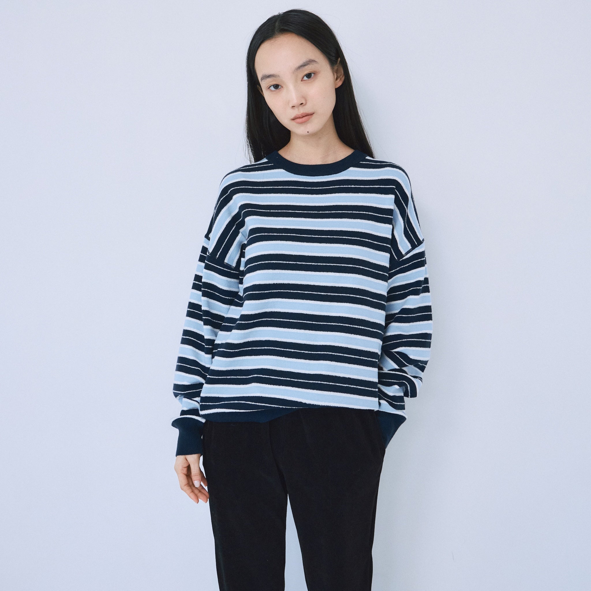 SeaRoomlynn クルーネック セーター 美品】searoomlynn ソフトハードニットプルオーバー ゆったり グリーン