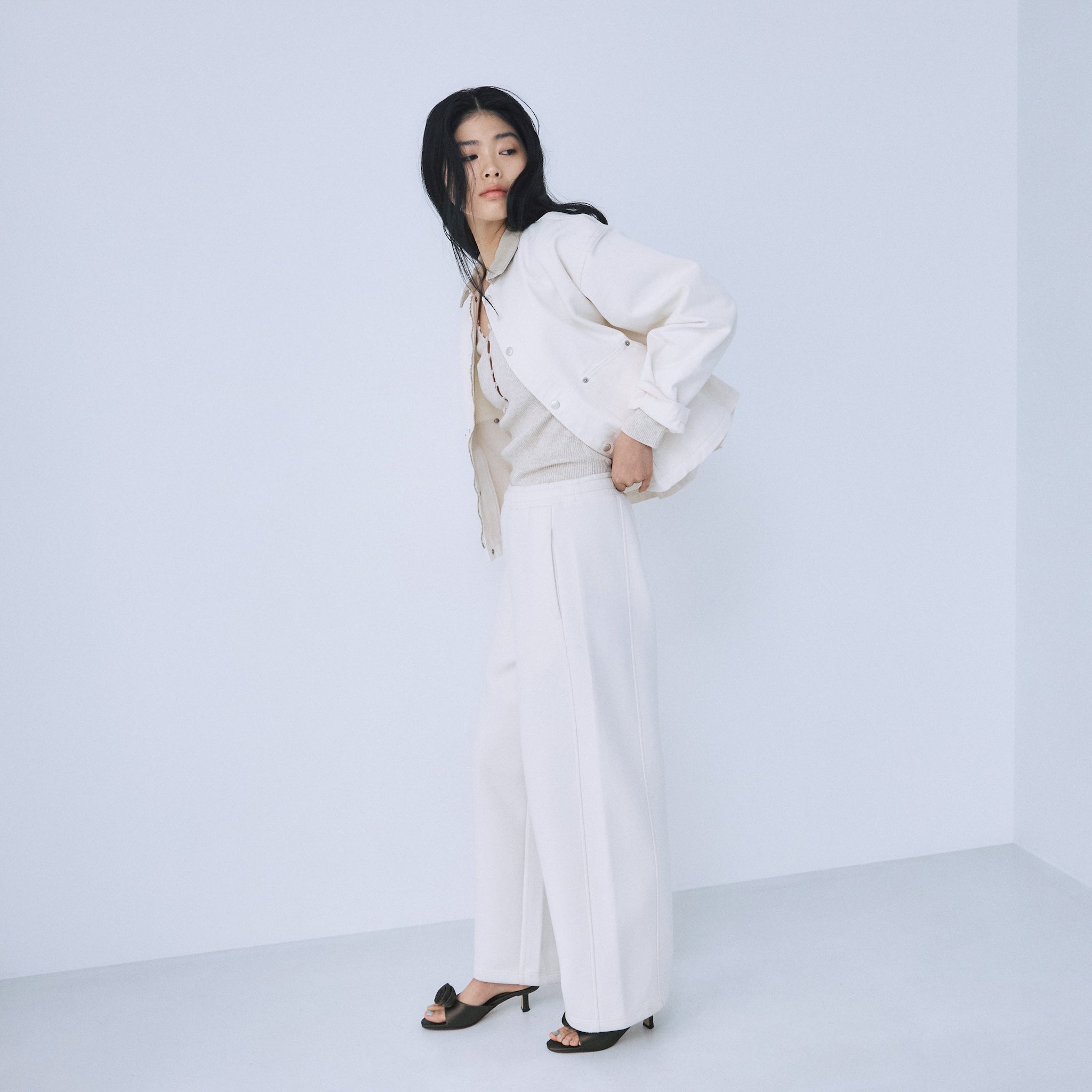 Softポンチバレルレッグパンツ