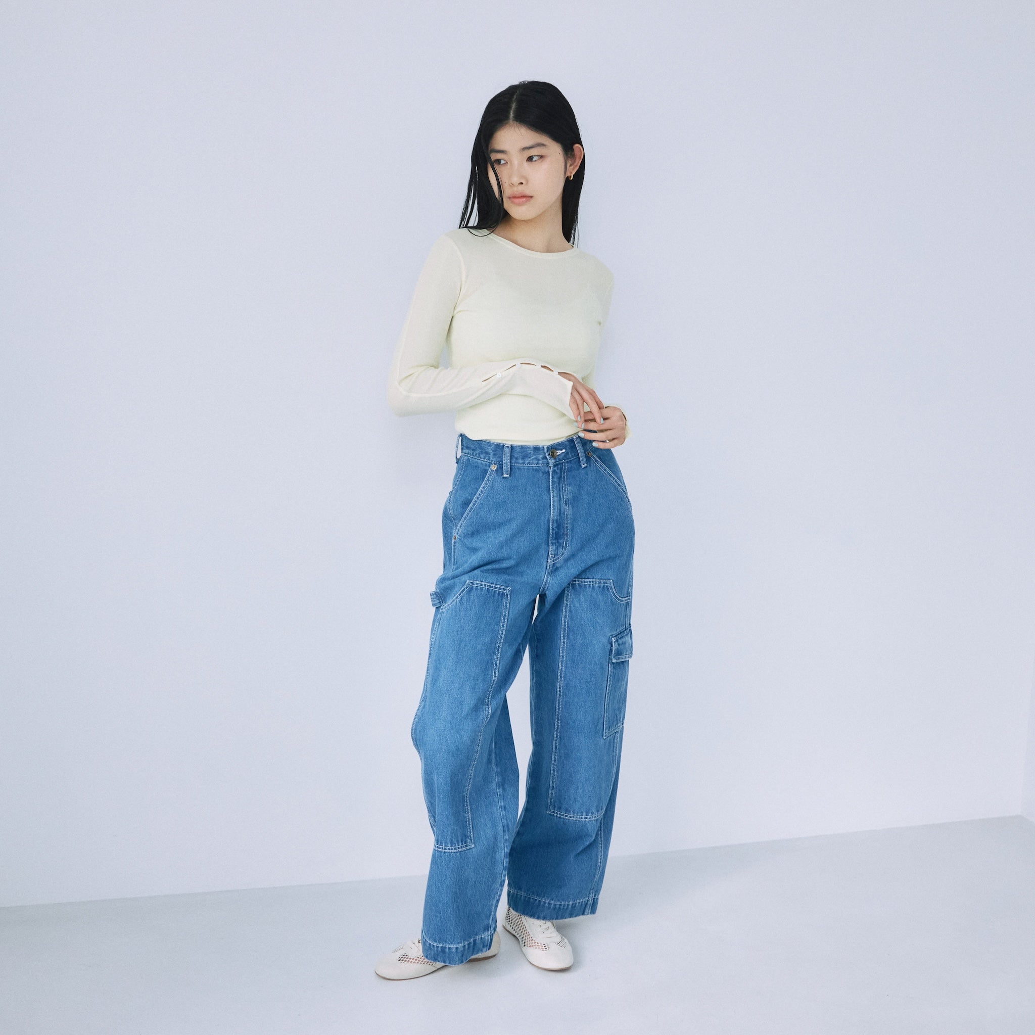 ニーパッチルーズカーゴパンツ