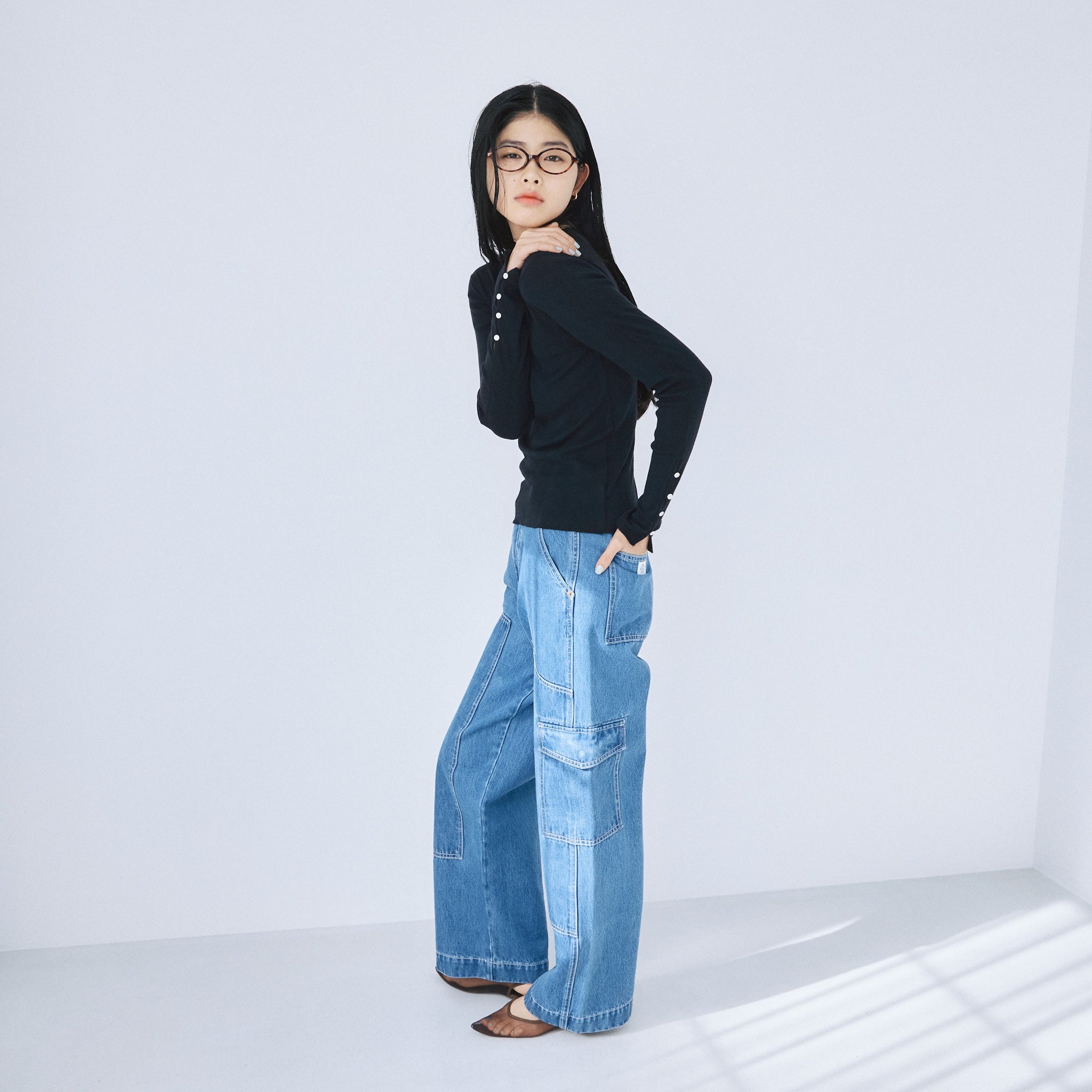 ニーパッチルーズカーゴパンツ