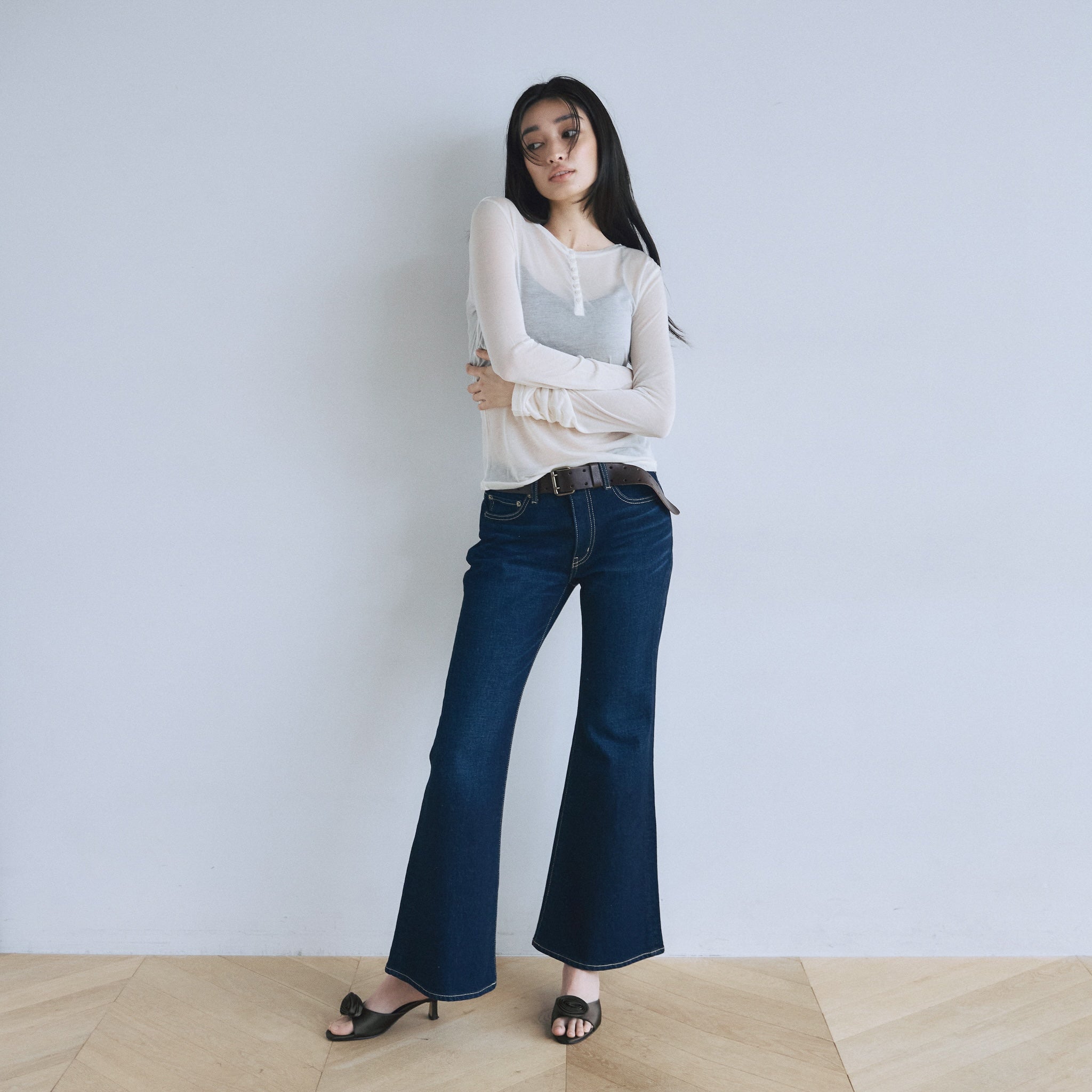 Slimローライズフレア SRN06