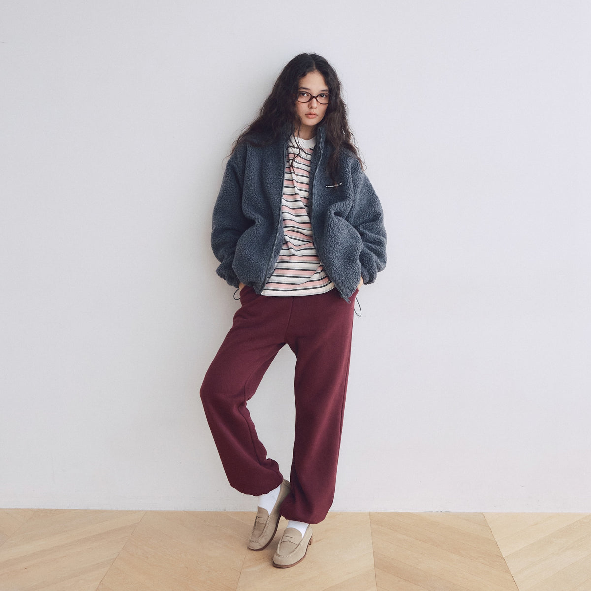 Volume Sweat waist gathered pants