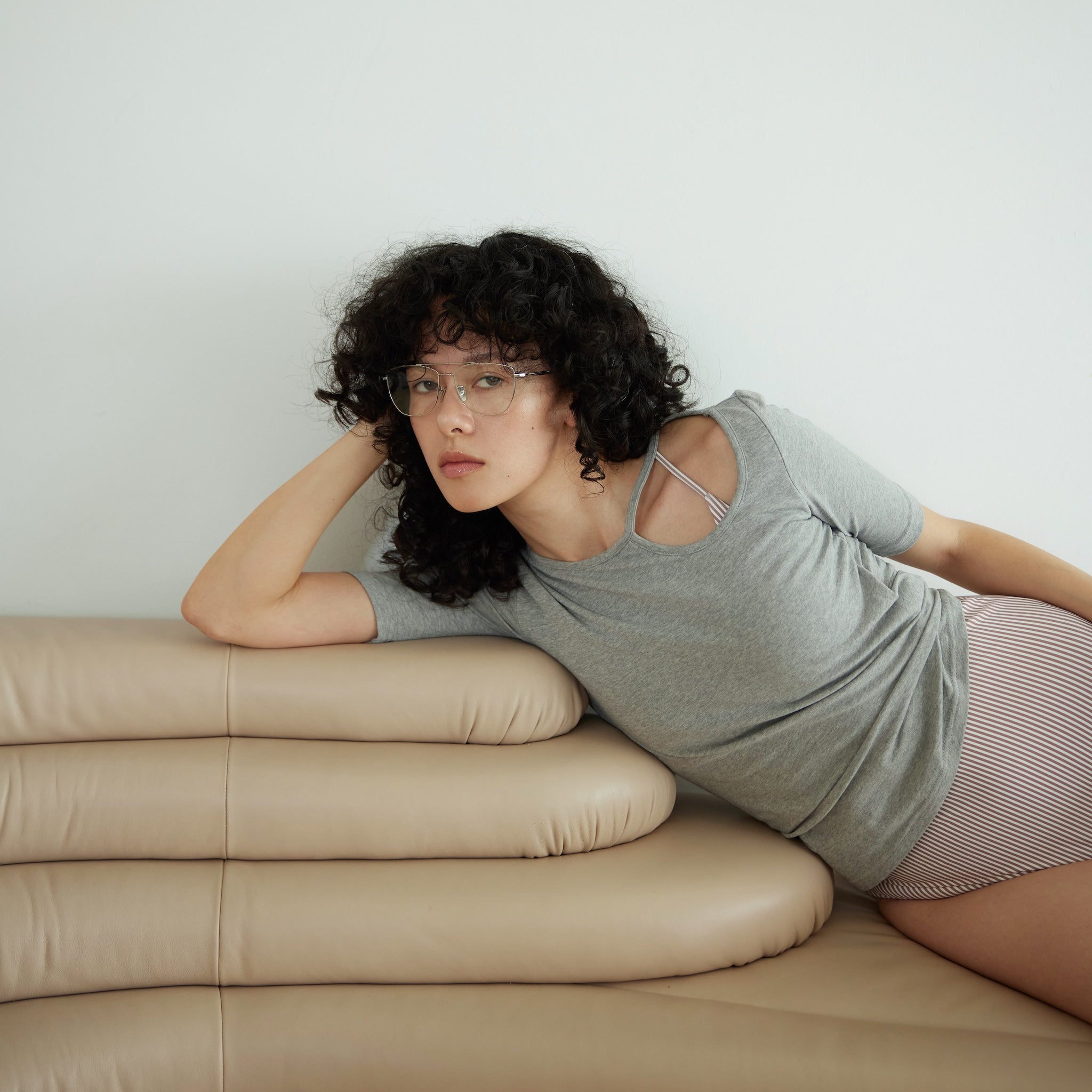 スムースタッチAsymmetryパッドin Holeトップス