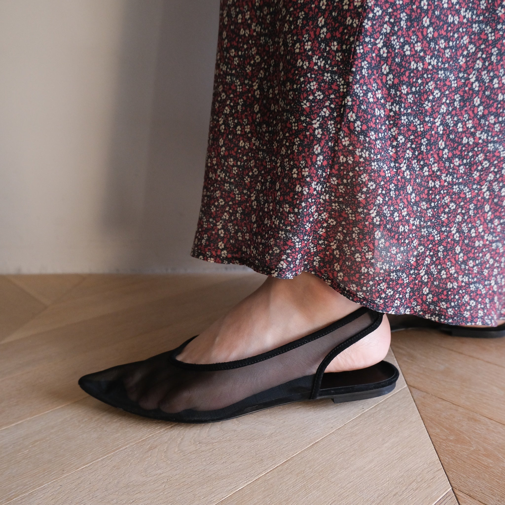 TULLE BACKストラップミュール