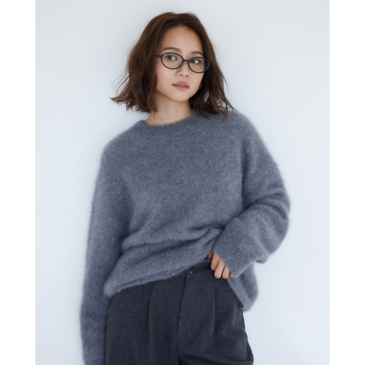 collab Fox Cashmereニットプルオーバー