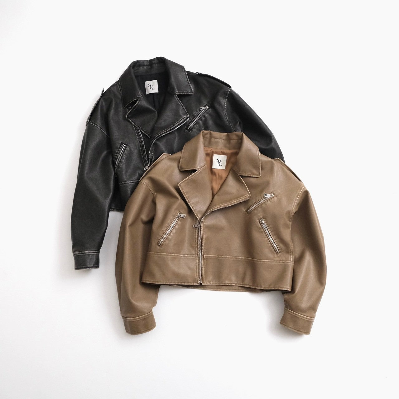 ヴィンテージecoレザーショートライダース Vintage ECOレザーSHORTライダース
