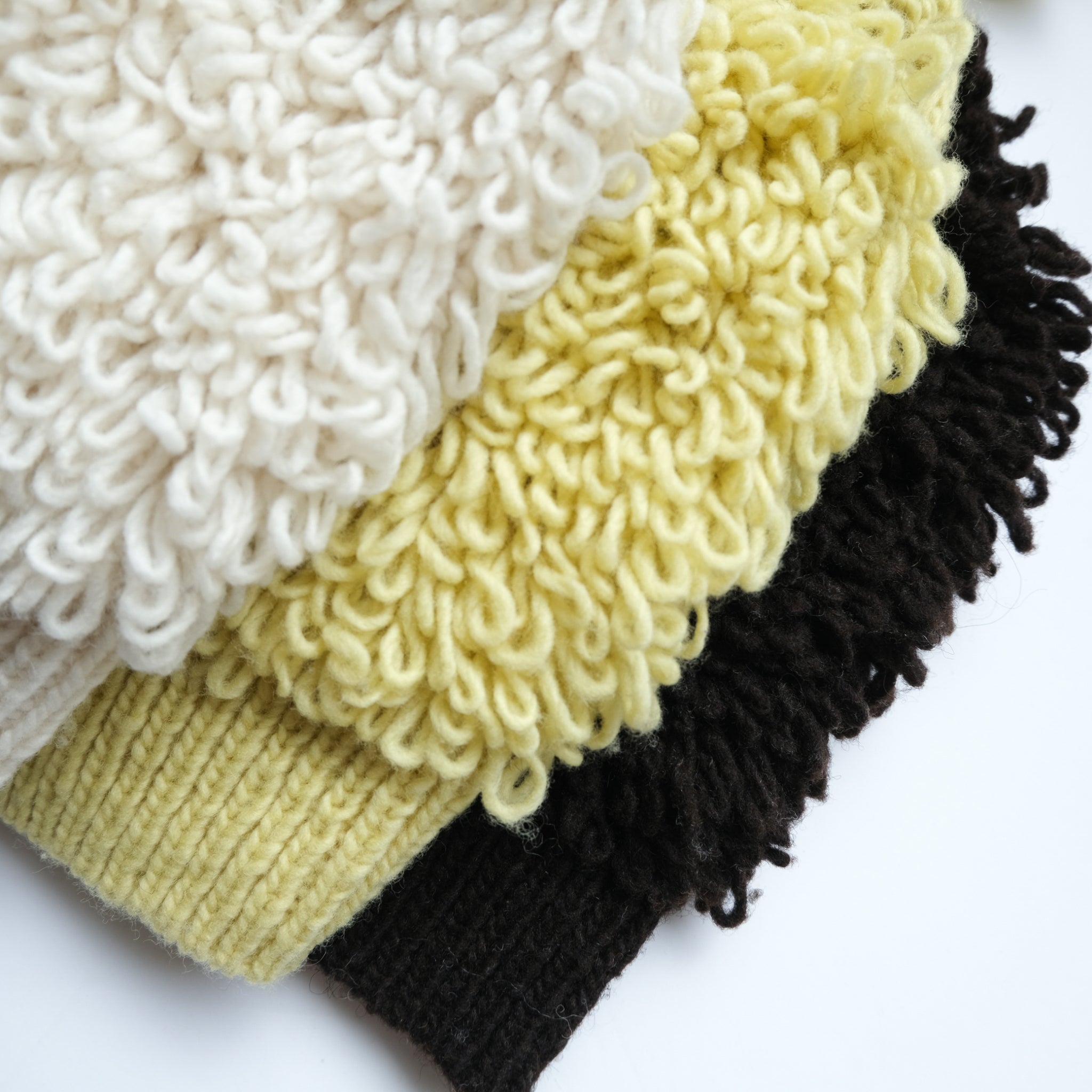 Hand made wool loop ribbon bustier