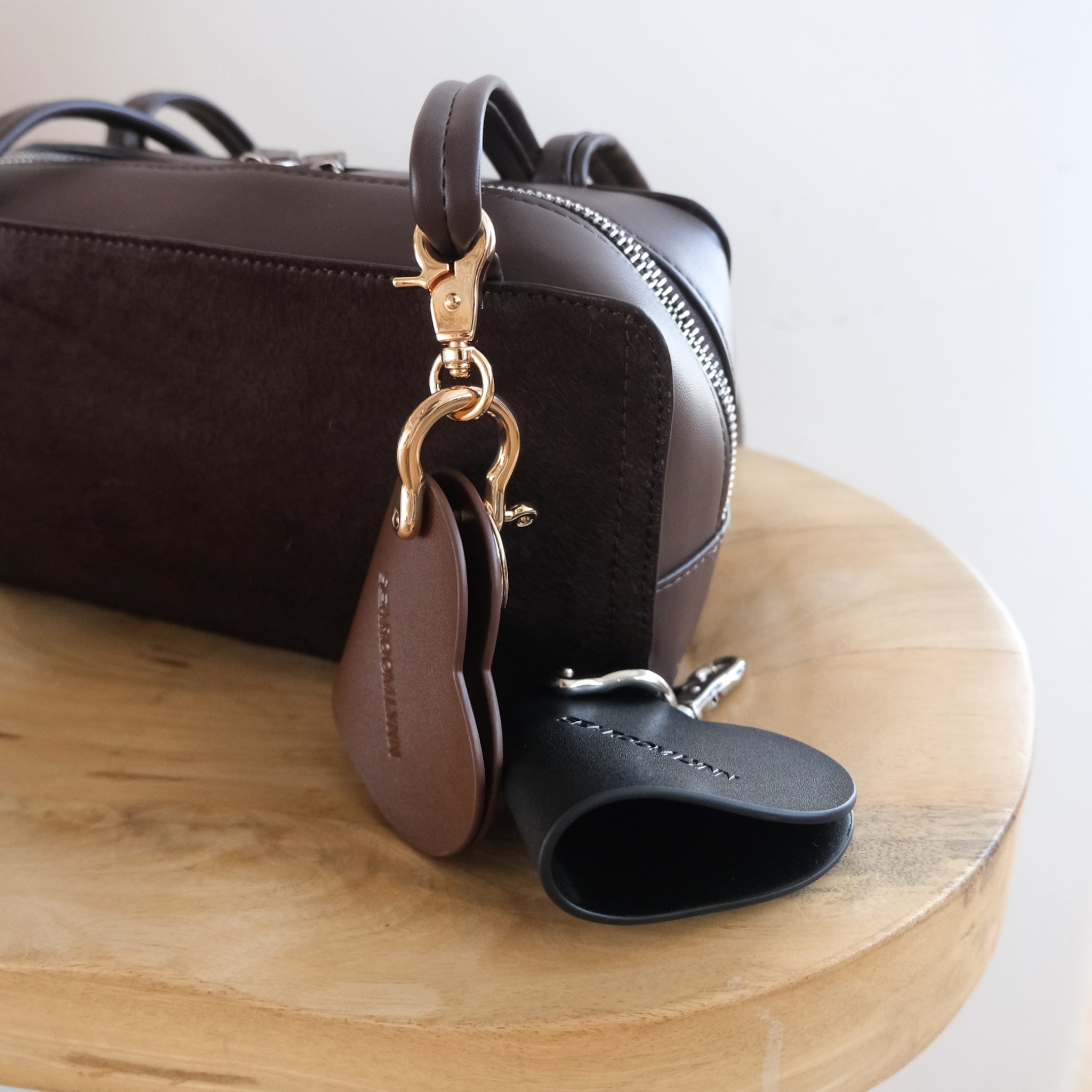 HEART LEATHER KEY RING