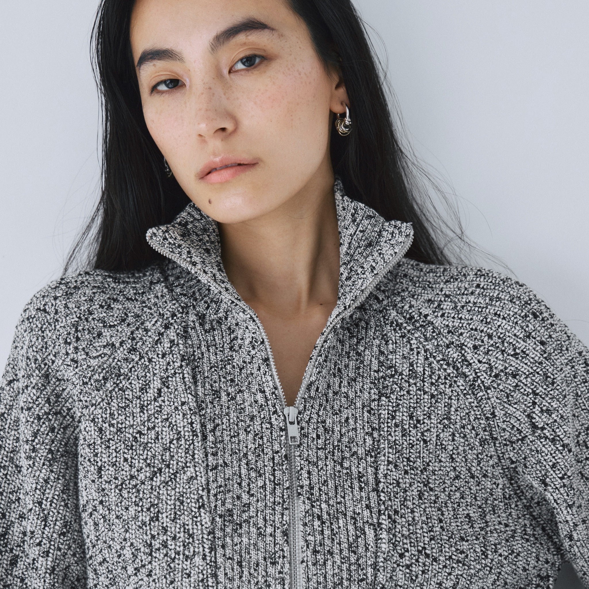 ネップミックスZipブルゾン