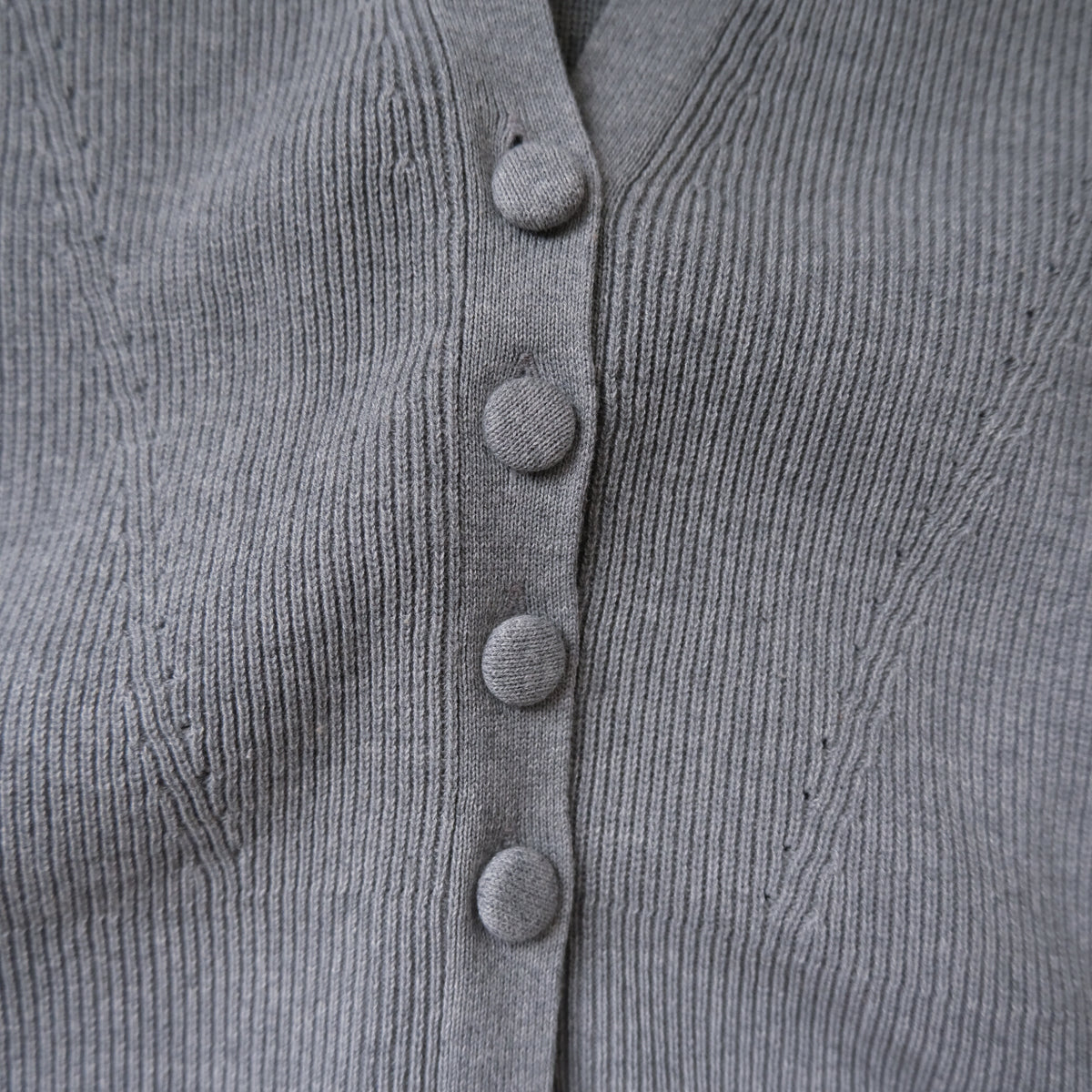 Clear Cotton Knit Cardigan