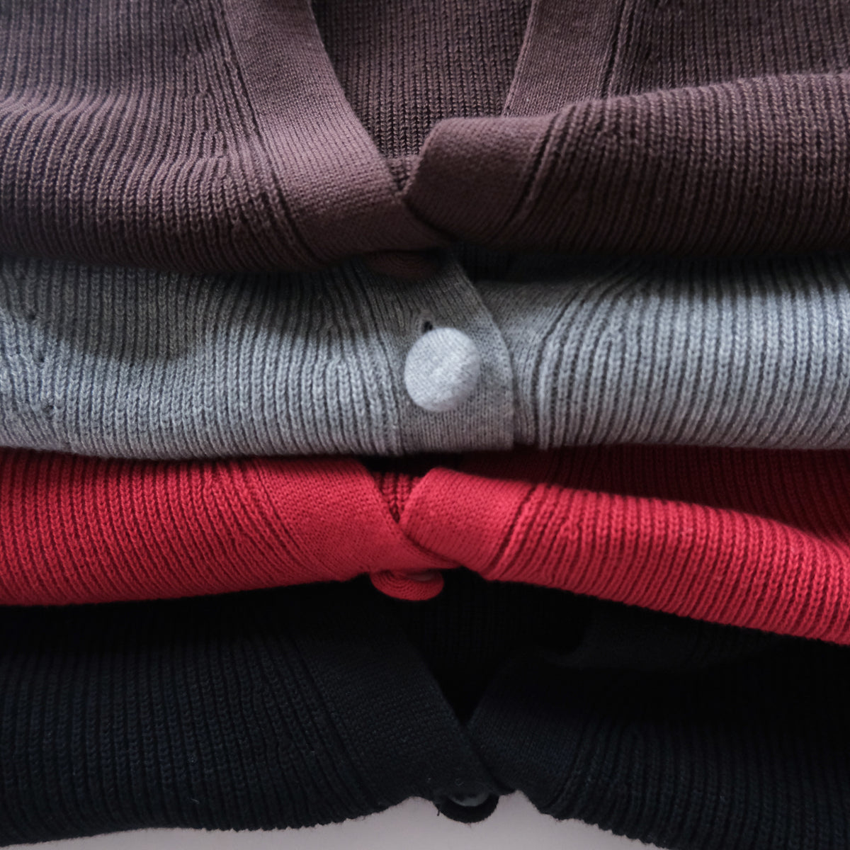 Clear Cotton Knit Cardigan