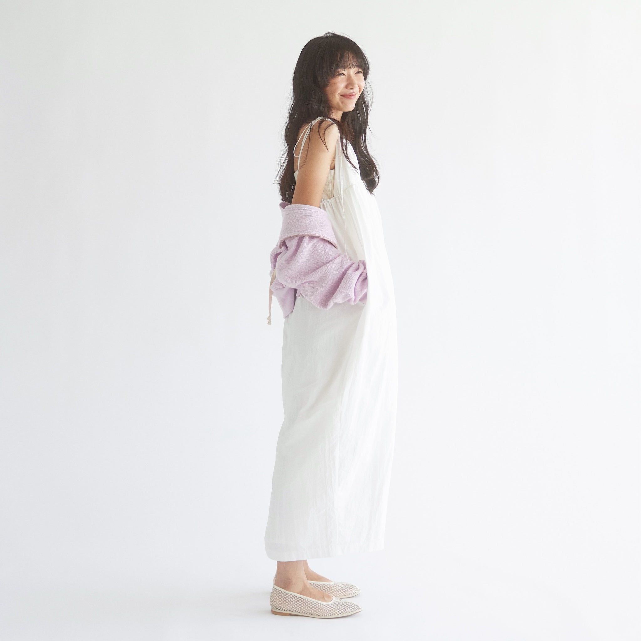 shoulder Ribbonコクーンワンピース
