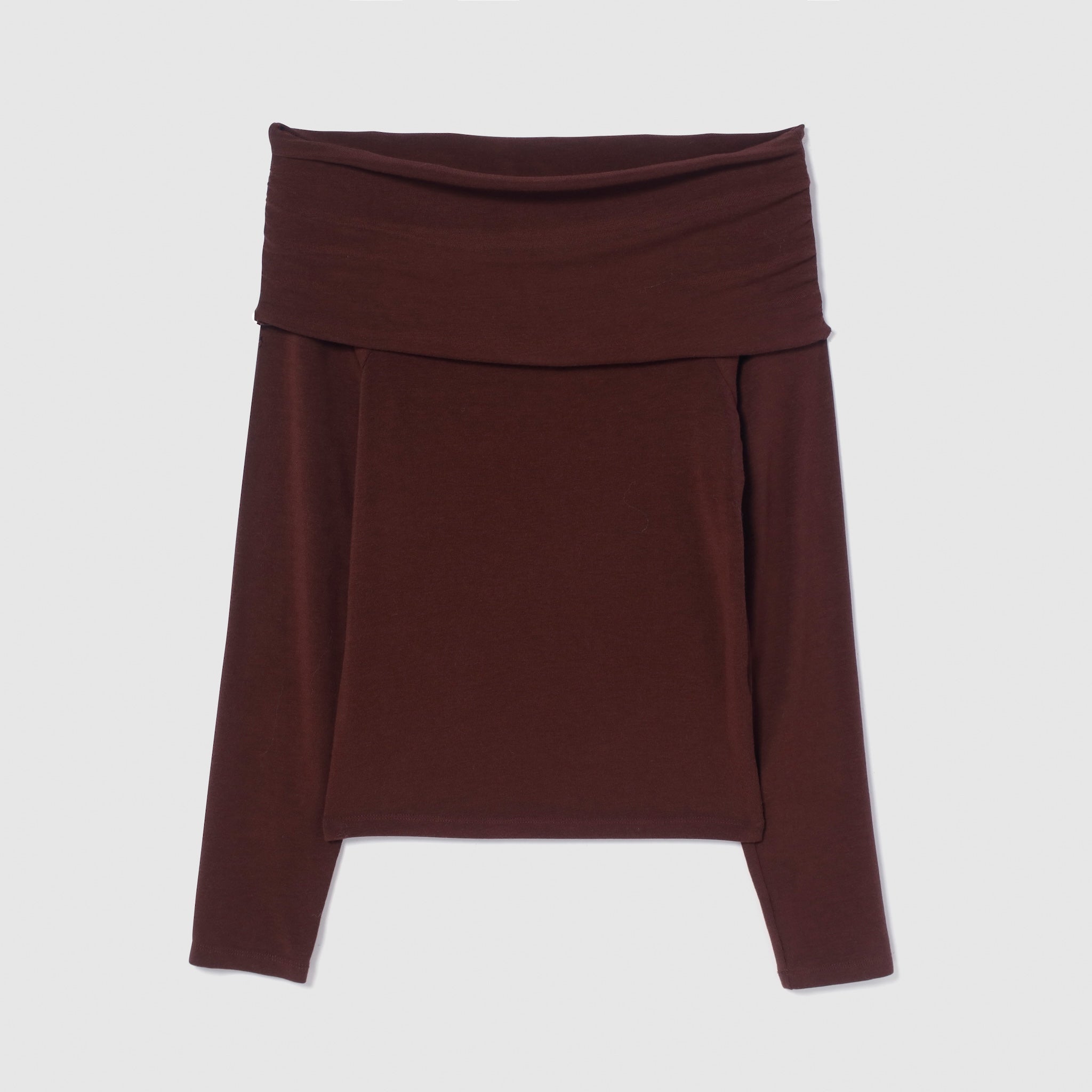 Softtouchオフショルギャザートップス