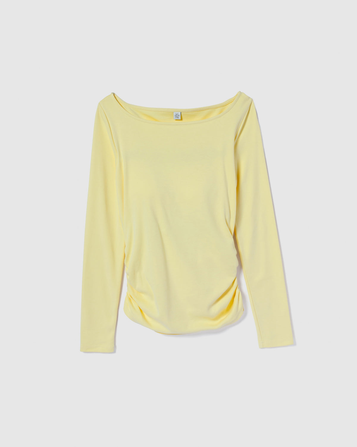 Back Cross Padded Boat Neck Top