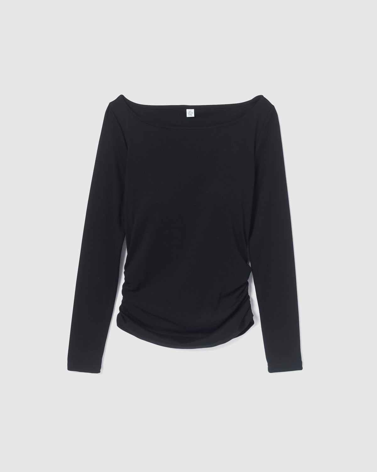 Back Cross Padded Boat Neck Top