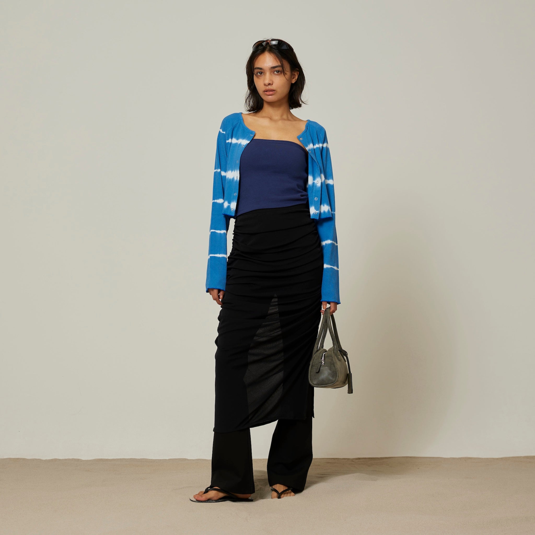 Basic Flare Bottoms Layered Skirt set