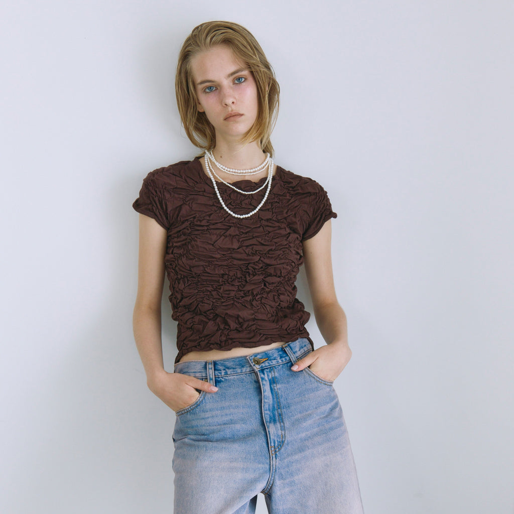 【新品タグ付き】Searoomlyn cottonシャーリングminiトップス Cottonシャーリングminiトップス