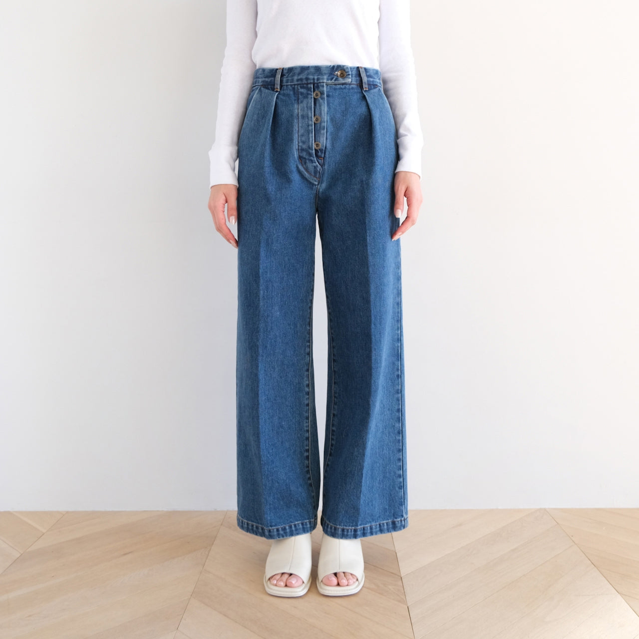 センタープレスDenimトラウザー