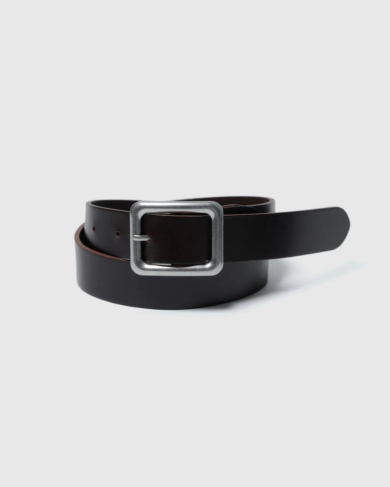 SQUARE BUCKLE LEATHER BELT