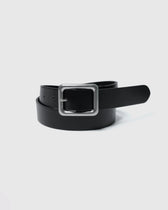 SQUARE BUCKLE LEATHER BELT