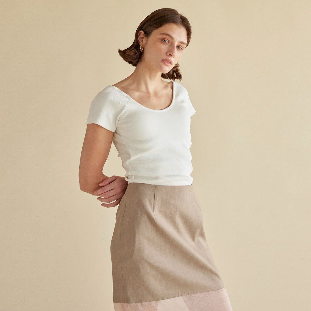 パッドin BACK Uカットソー