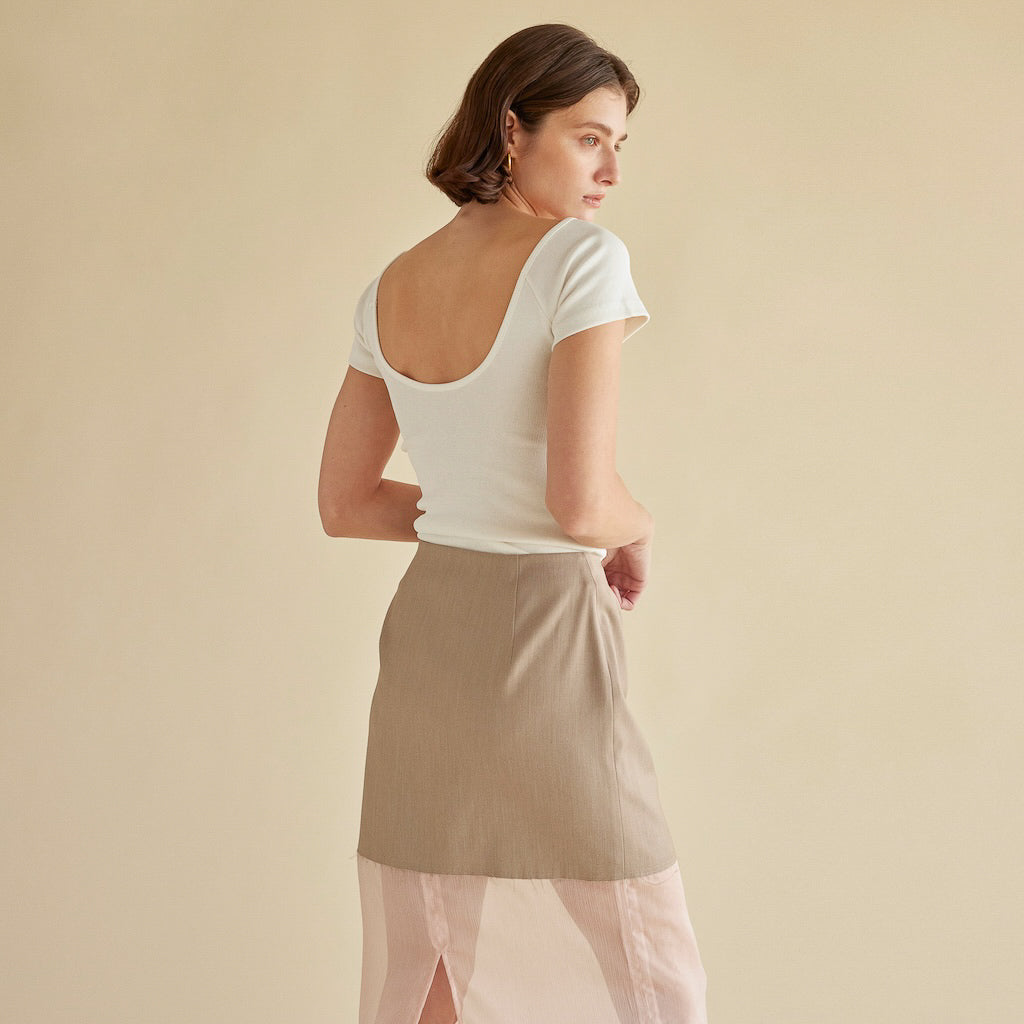 パッドin BACK Uカットソー