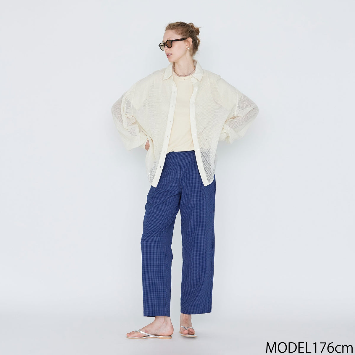 Cotton Mesh ルーズシャツ