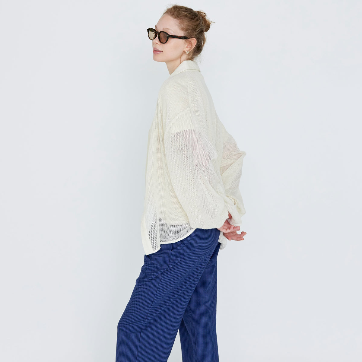 Cotton Mesh ルーズシャツ