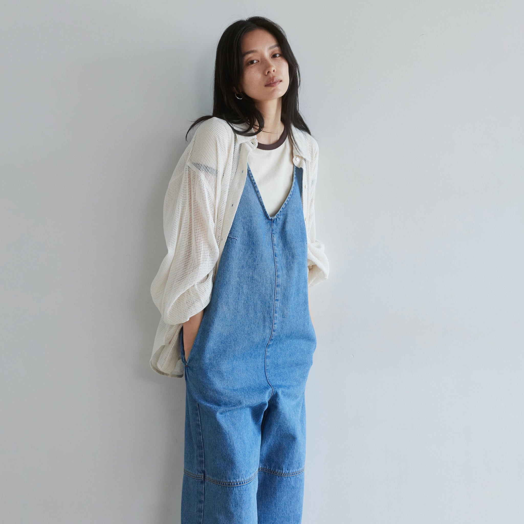 Cotton Mesh ルーズシャツ