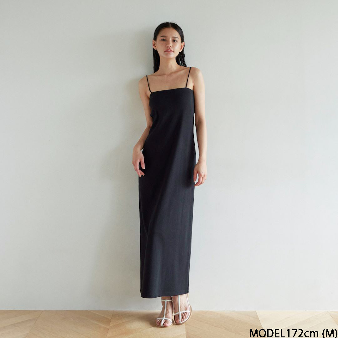 パッドinスパゲッティフレアラインドレス 