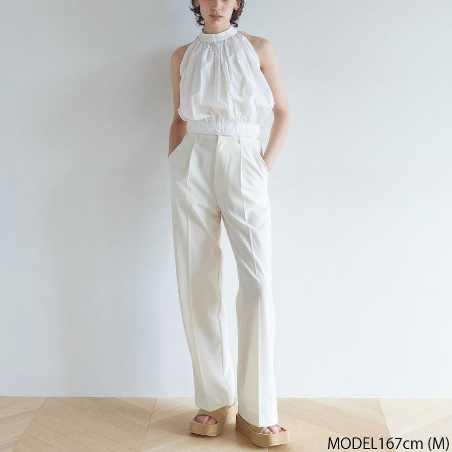 Stretch twill straight pants