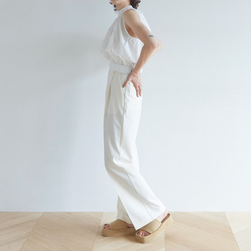 Stretch twill straight pants
