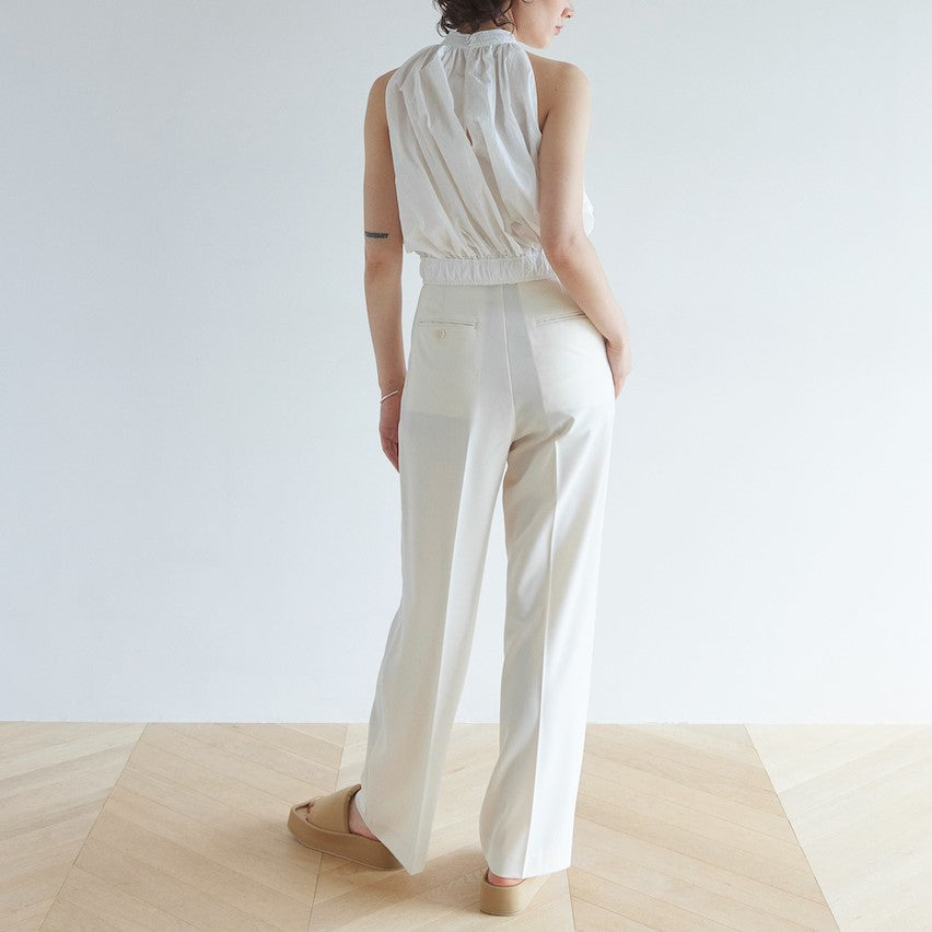 Stretch twill straight pants