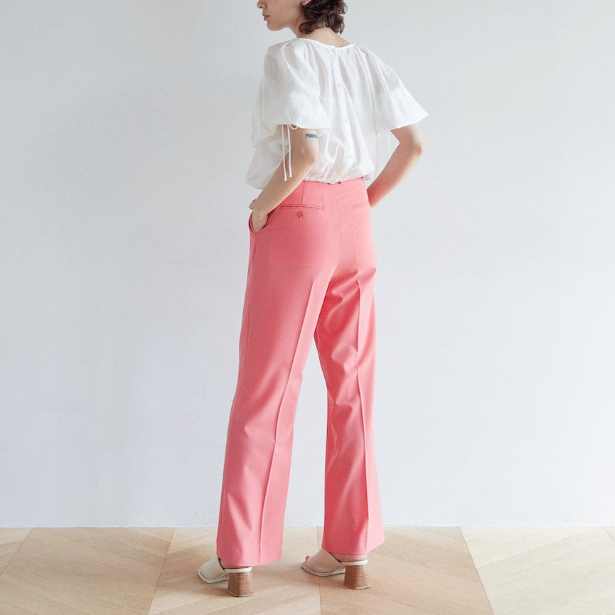 Stretch twill straight pants