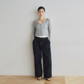 2tuck nylon volume pants