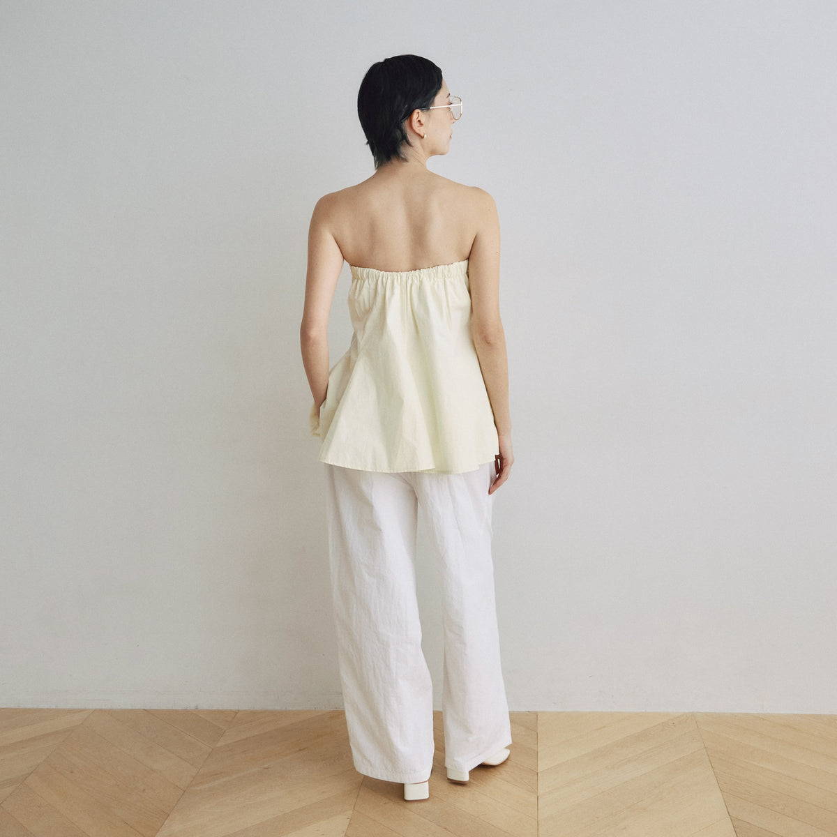 2tuck nylon volume pants
